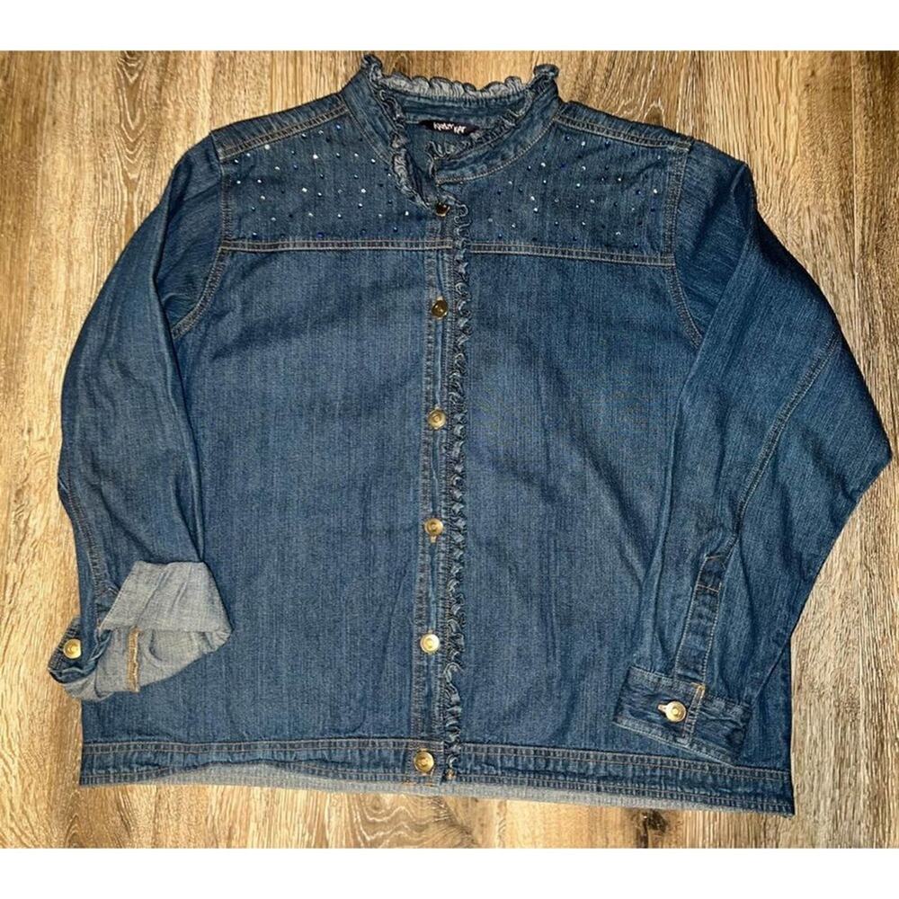 Krazy kat women's blue jean jacket